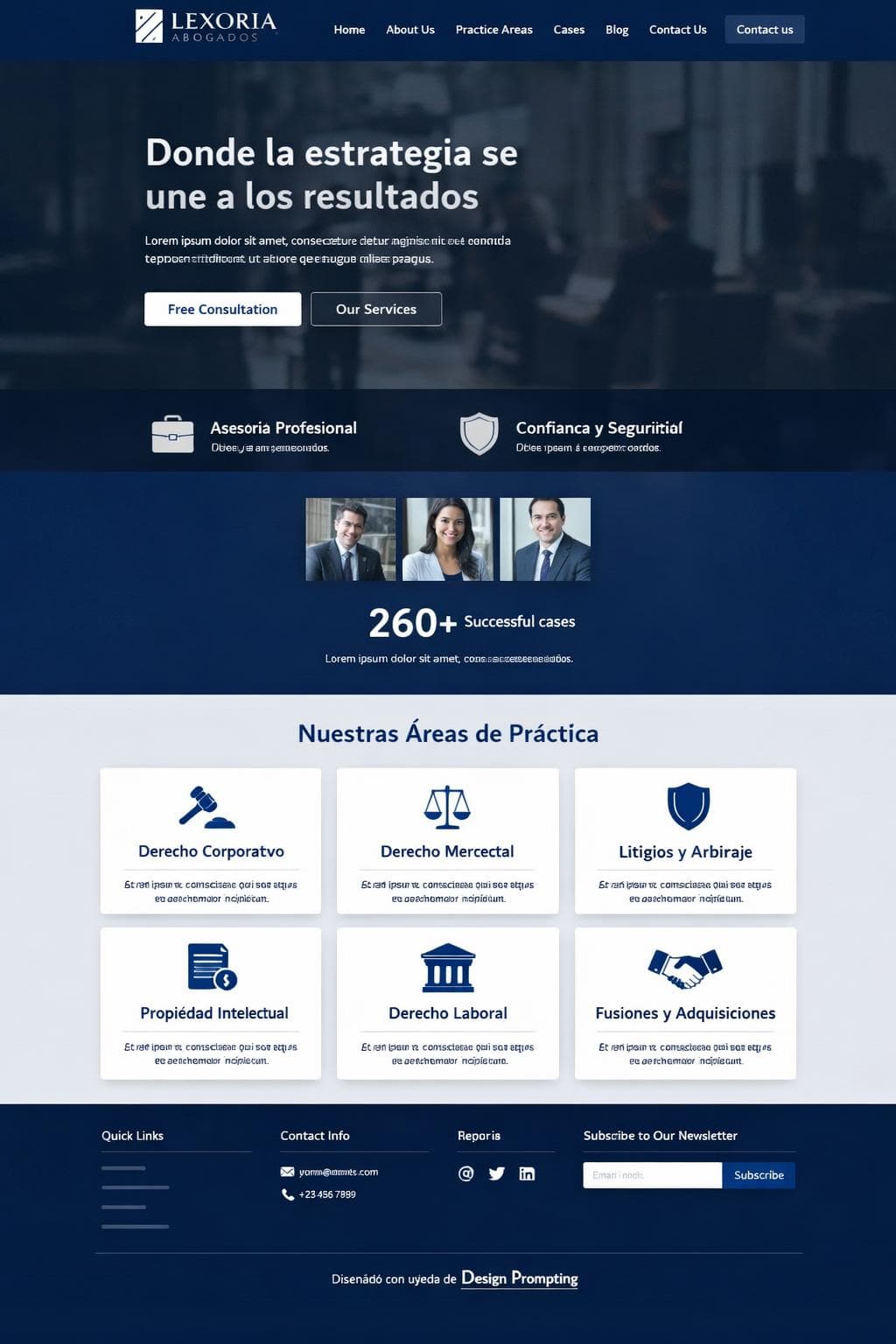 Abogados Orion — vista previa del theme