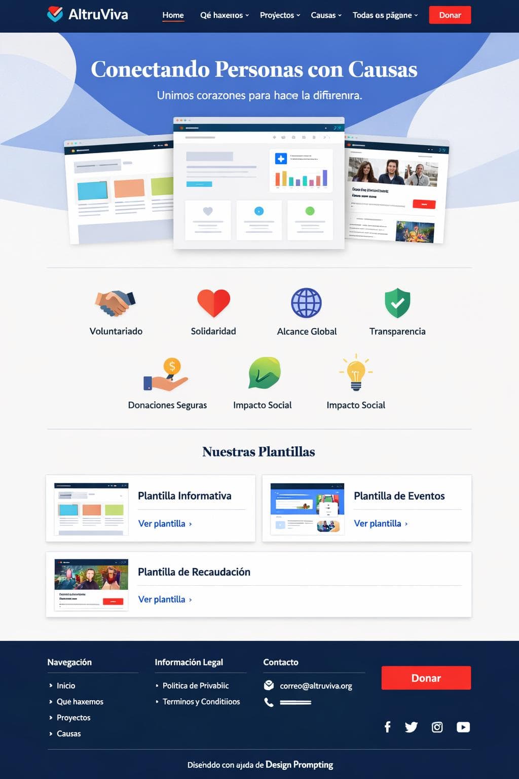 Academia Alba — vista previa del theme
