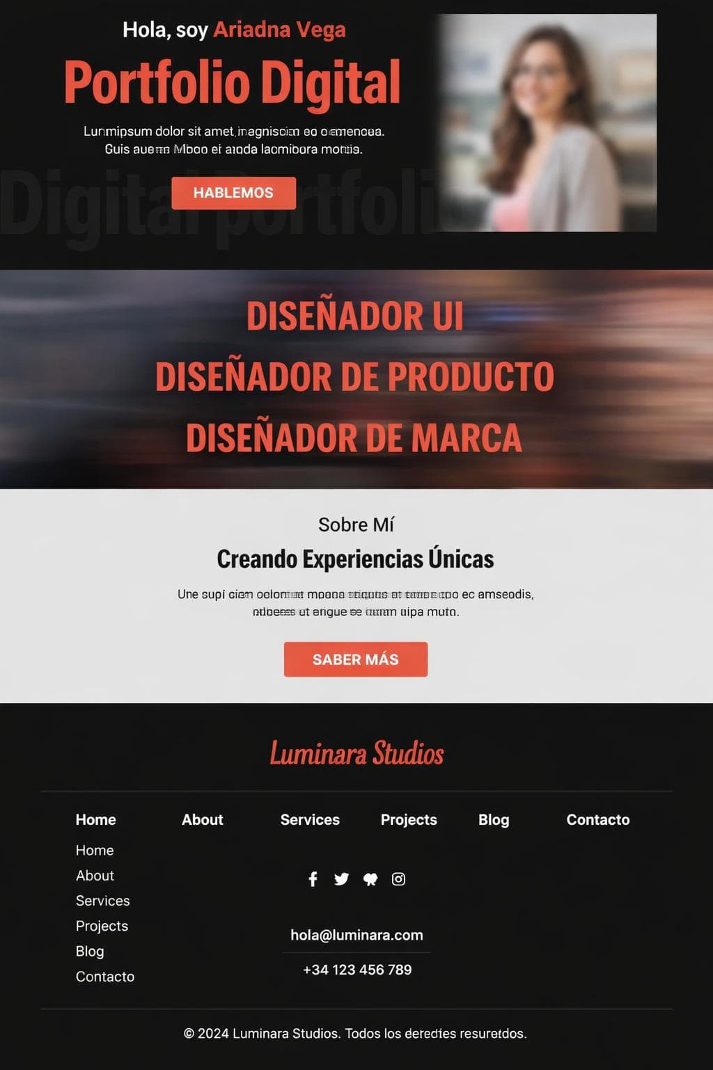 Academia Lumen — vista previa del theme