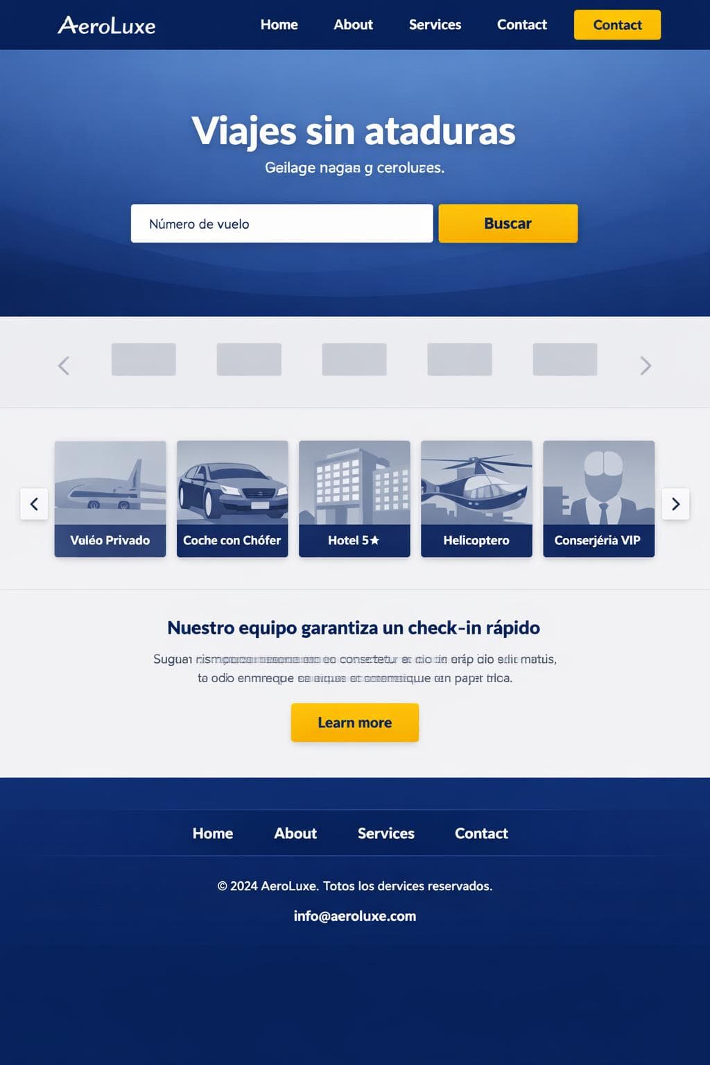 AeroLuxe — vista previa del theme