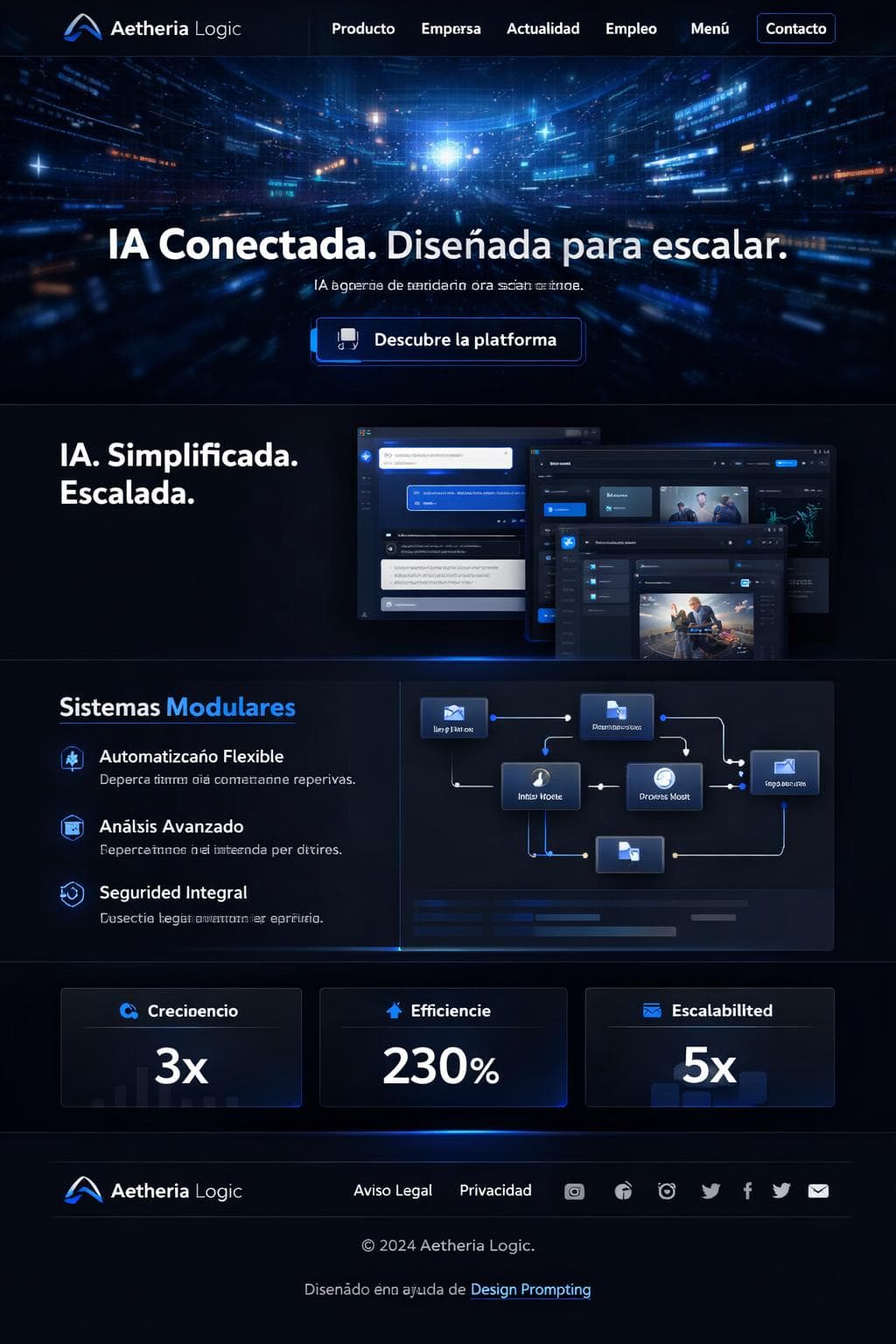 Aetheria Logic — vista previa del theme