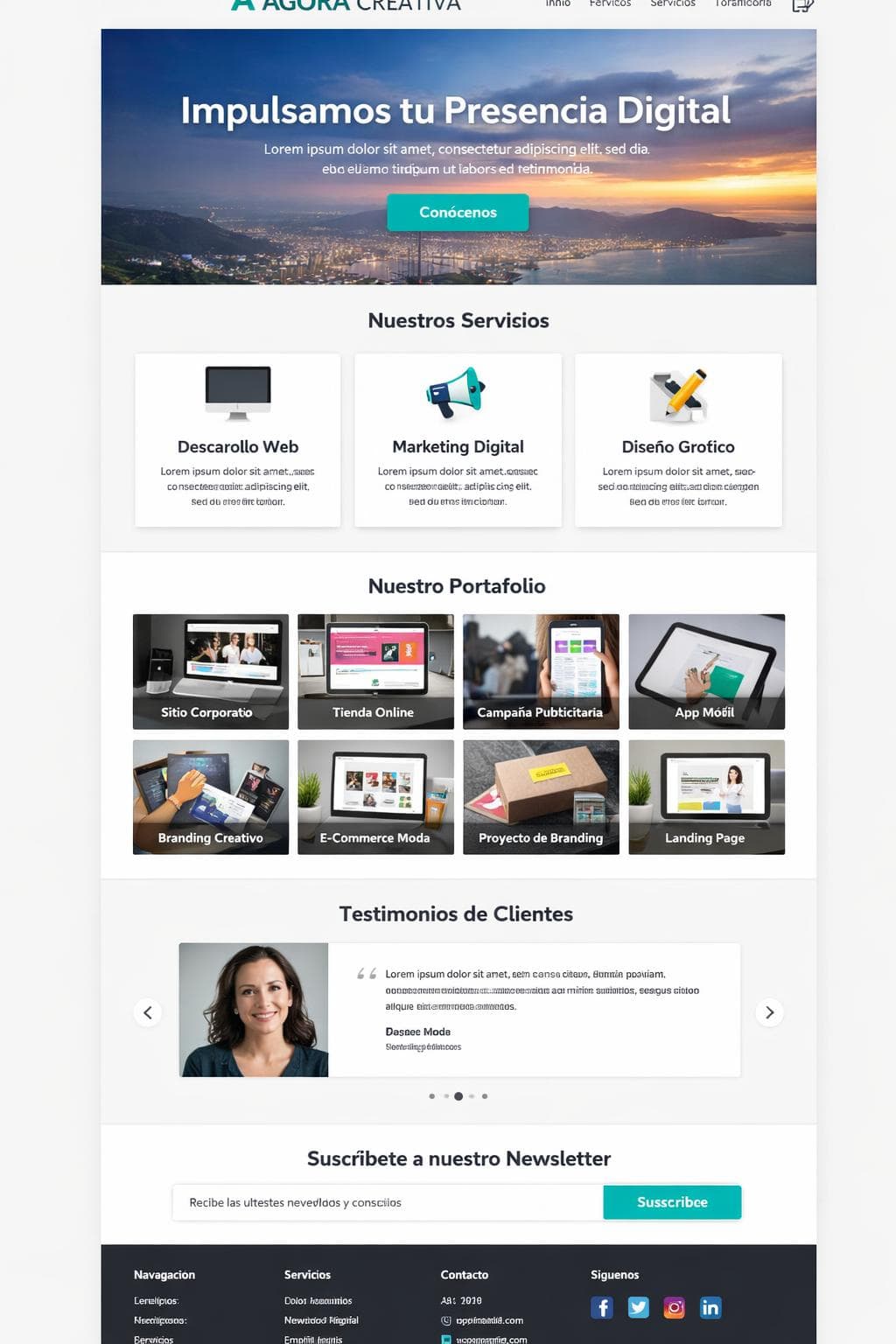 Agencia Aurora — vista previa del theme