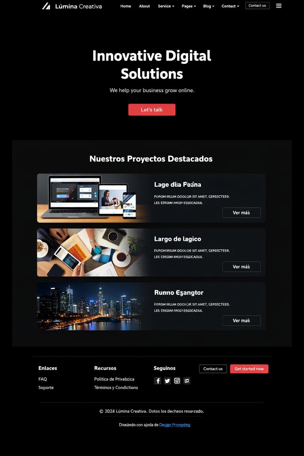 Agencia Lúmina — vista previa del theme