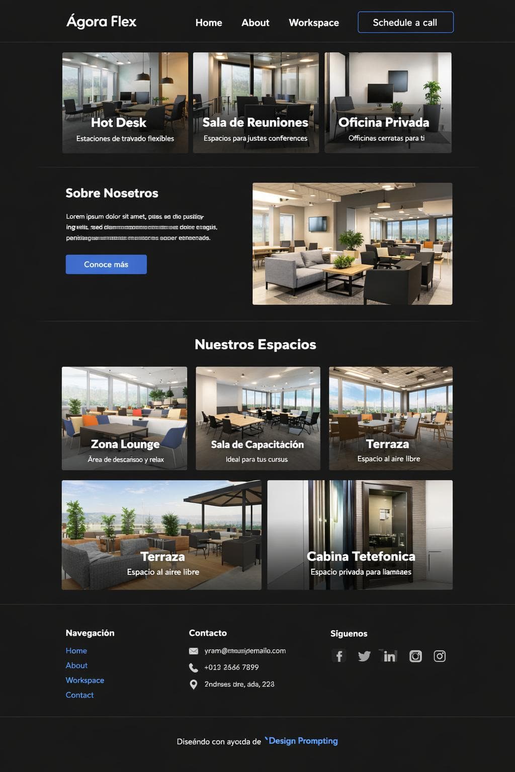 Ágora Flex — vista previa del theme