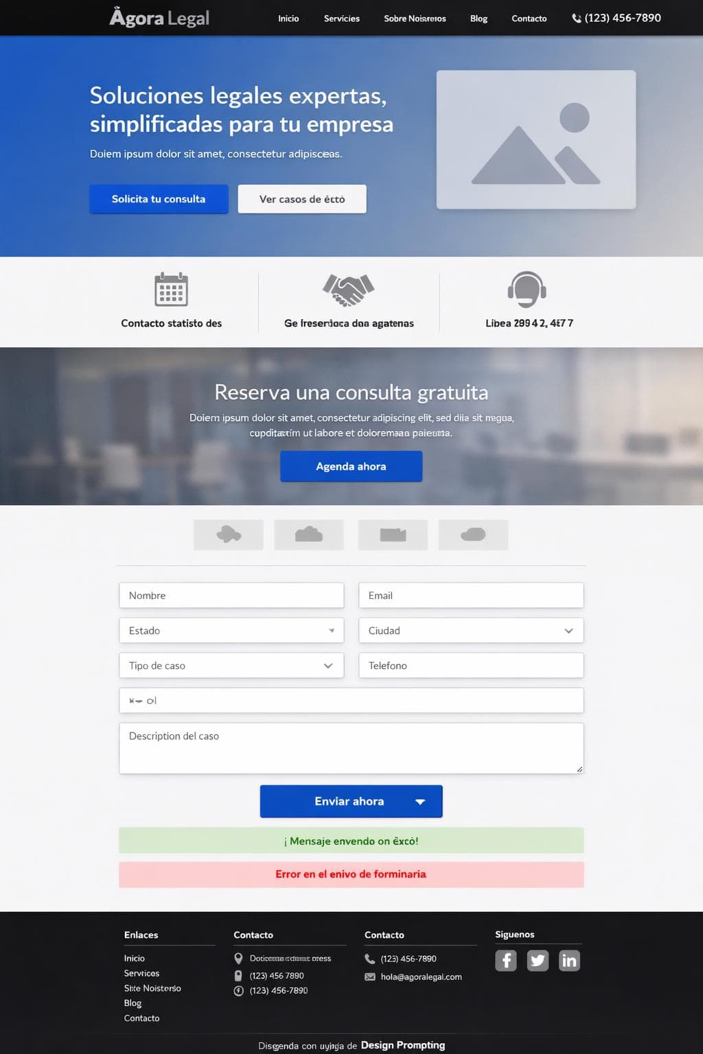 Ágora Legal — vista previa del theme