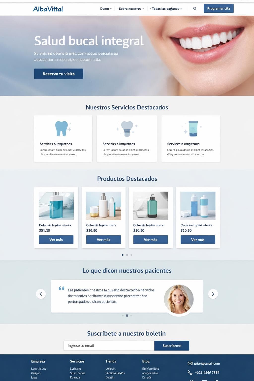 AlbaVital — vista previa del theme