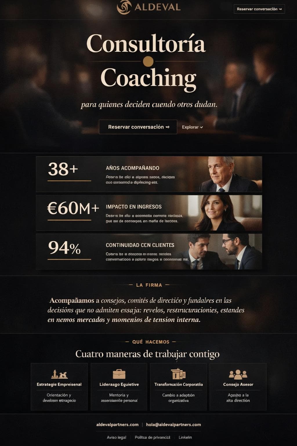 Aldeval Partners — vista previa del theme