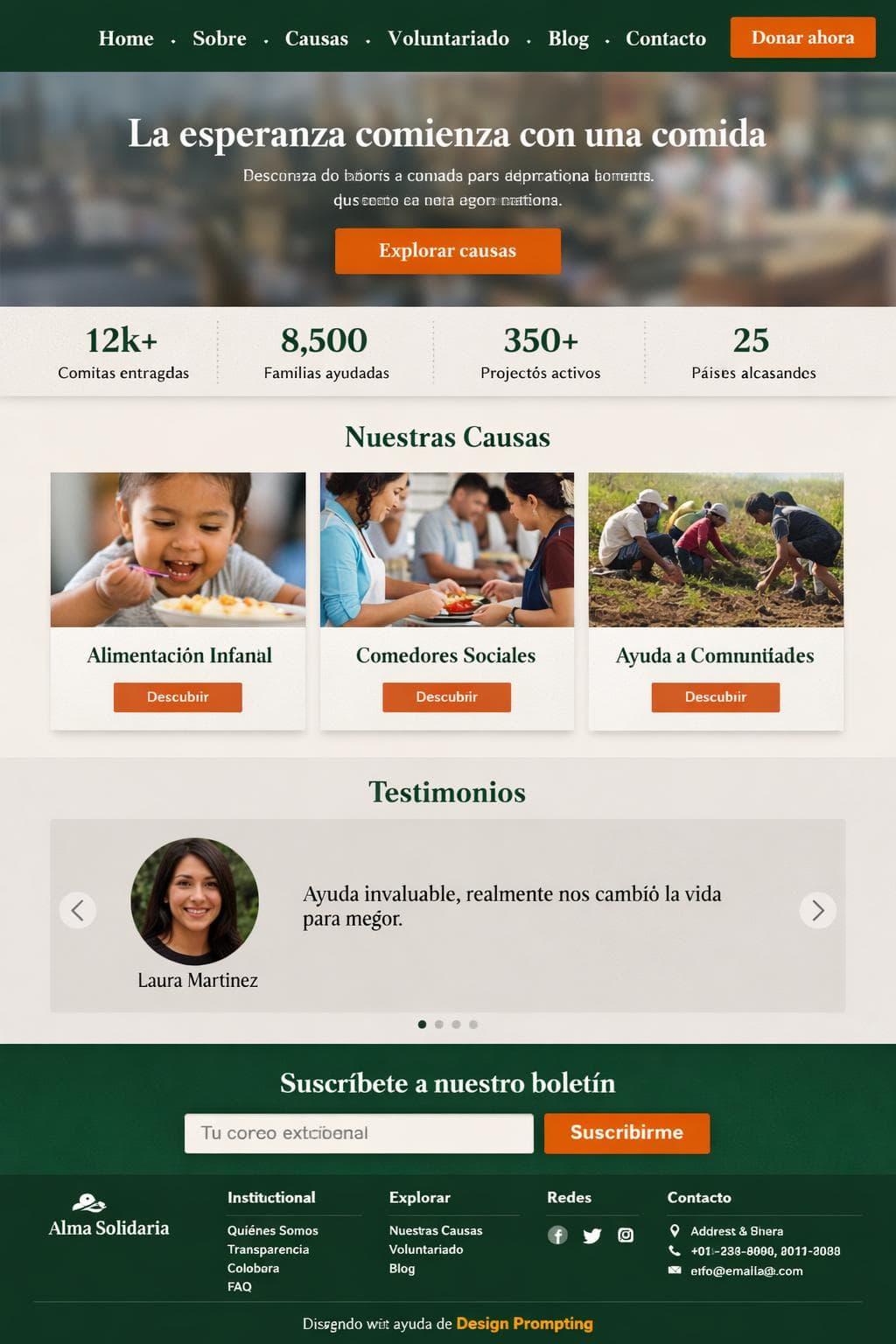 Alma Solidaria — vista previa del theme