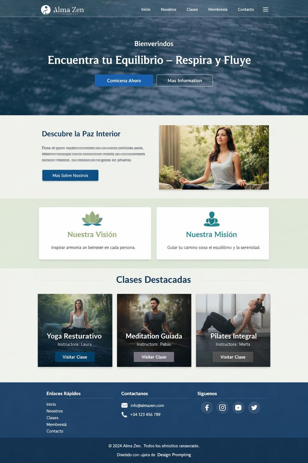 Alma Zen — vista previa del theme