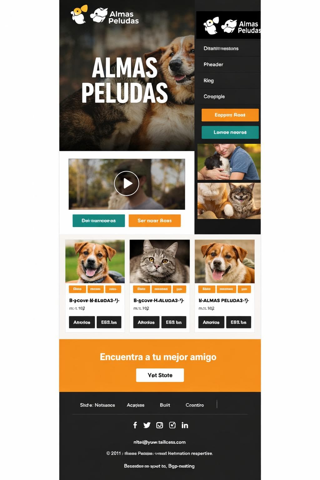 Almas Peludas — vista previa del theme