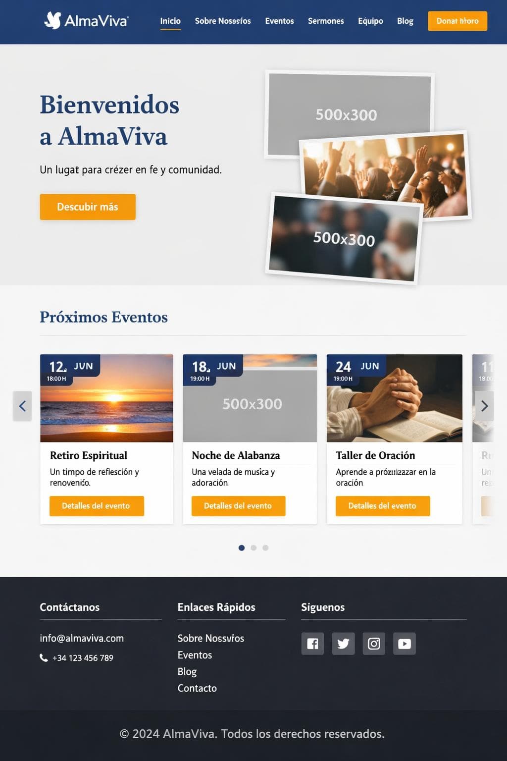 AlmaViva — vista previa del theme