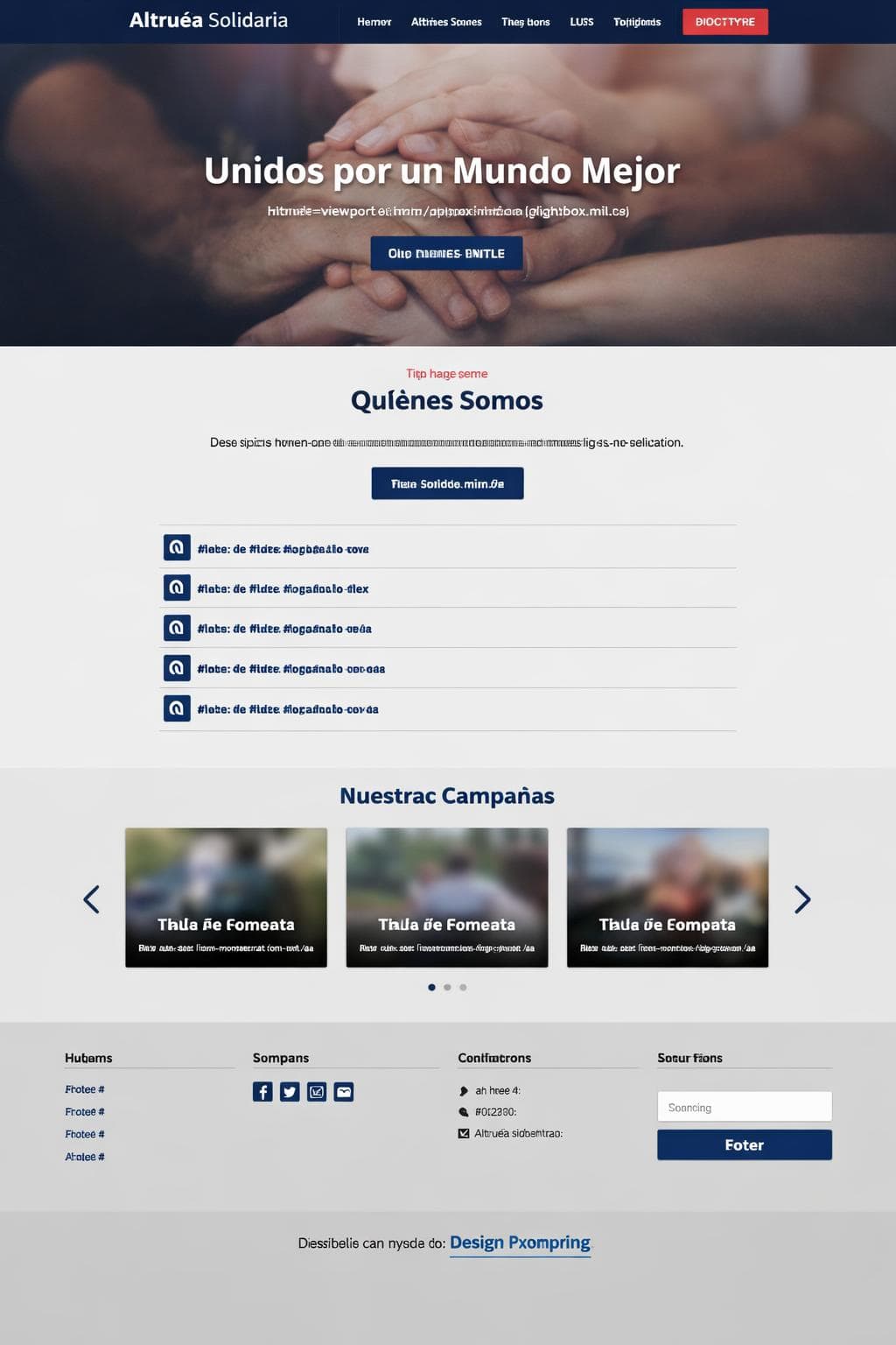Altruéa Solidaria — vista previa del theme