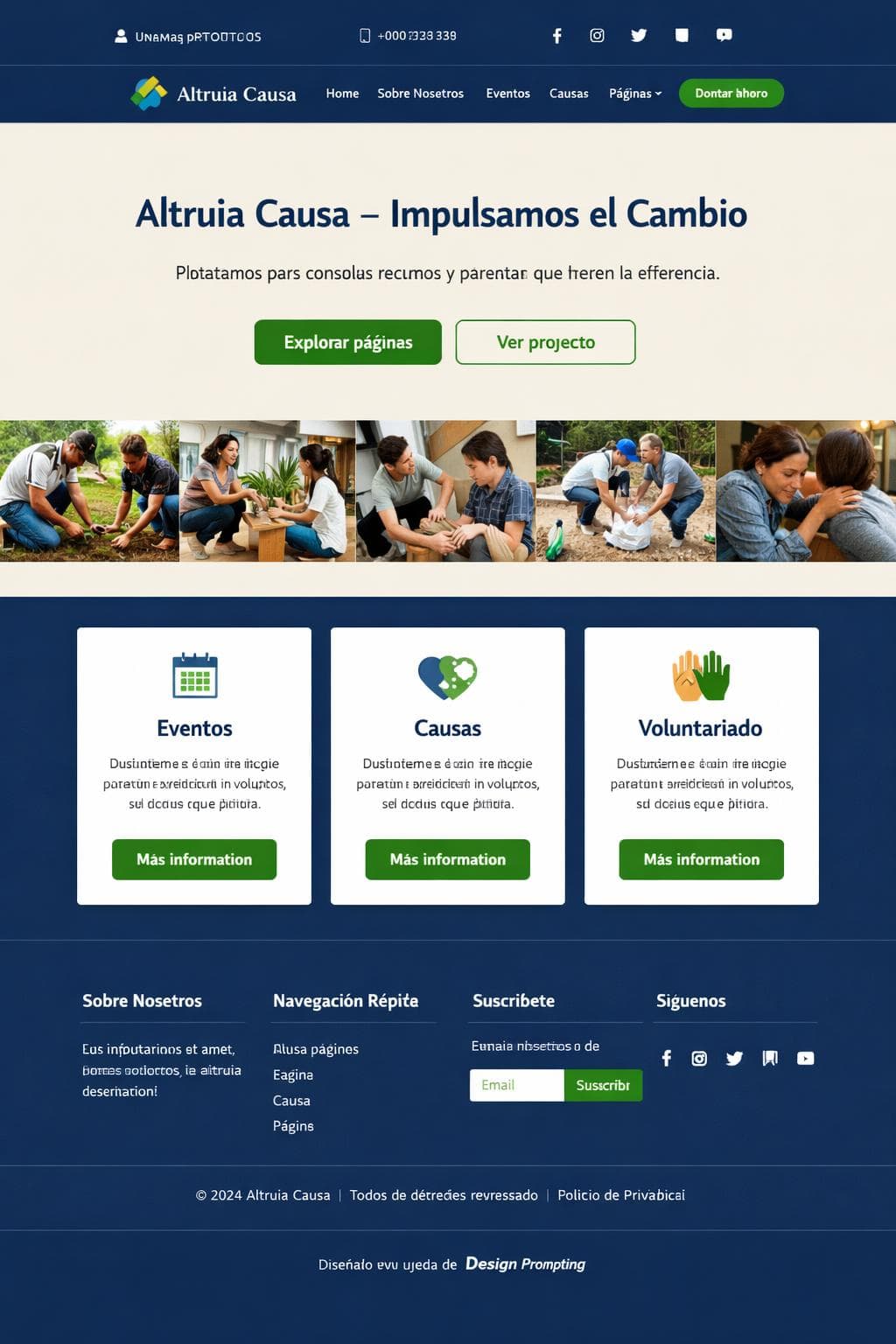 Altruia Causa — vista previa del theme
