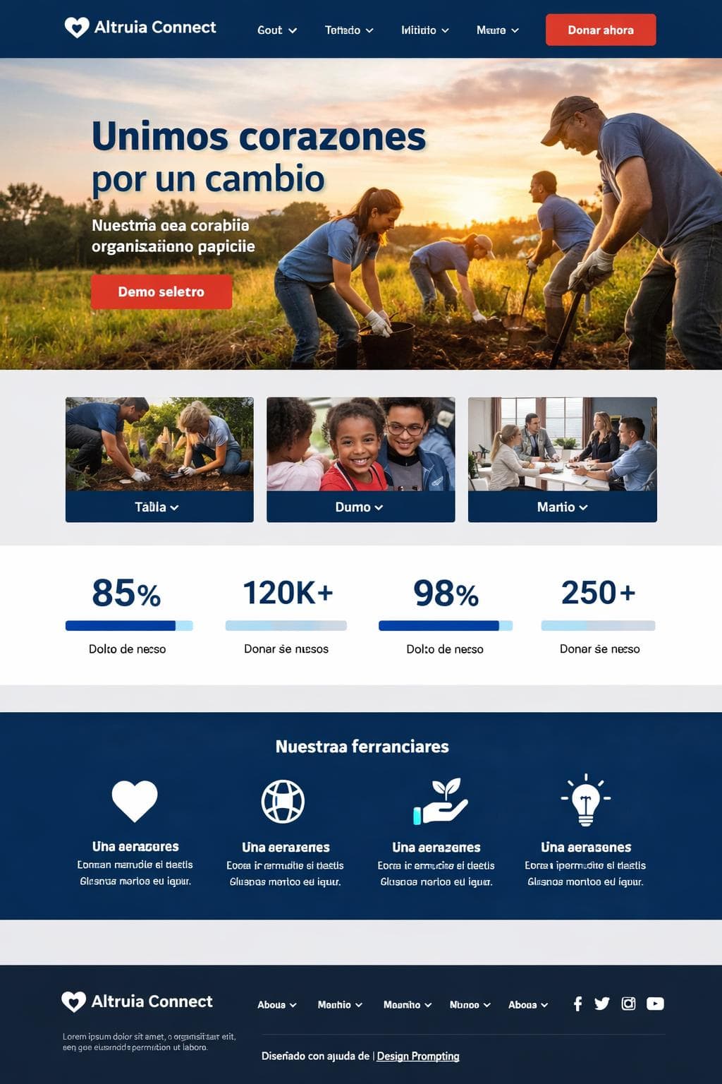 Altruia Connect — vista previa del theme