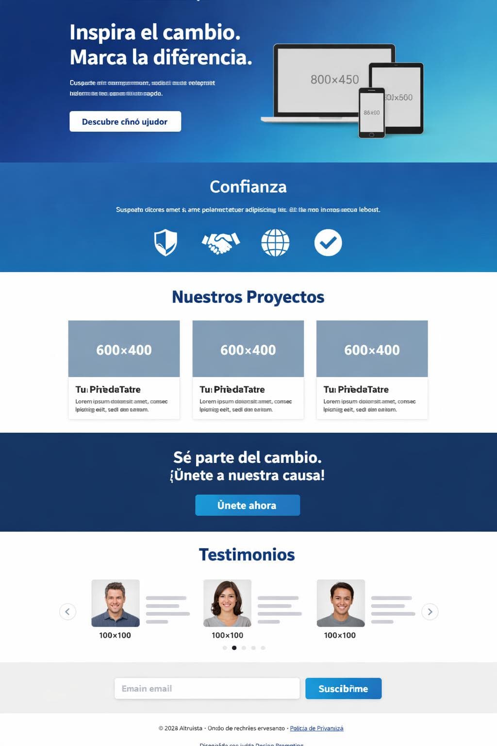 Altruísta — vista previa del theme