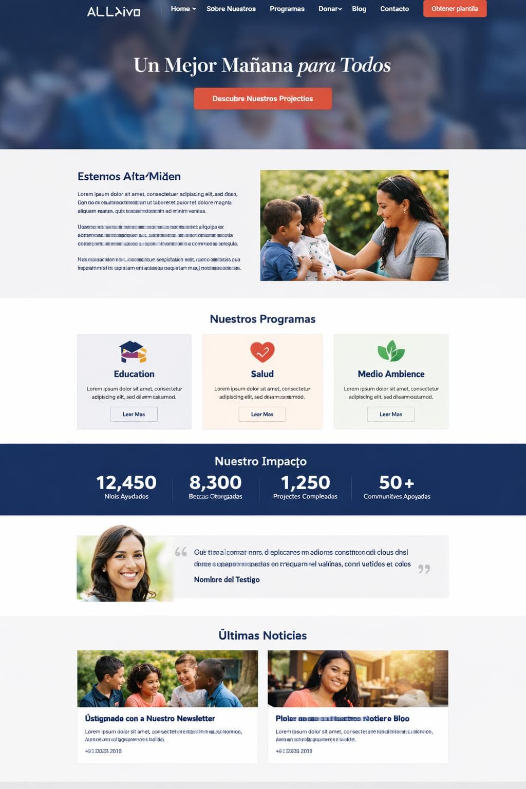 Altruiva Impact — vista previa del theme