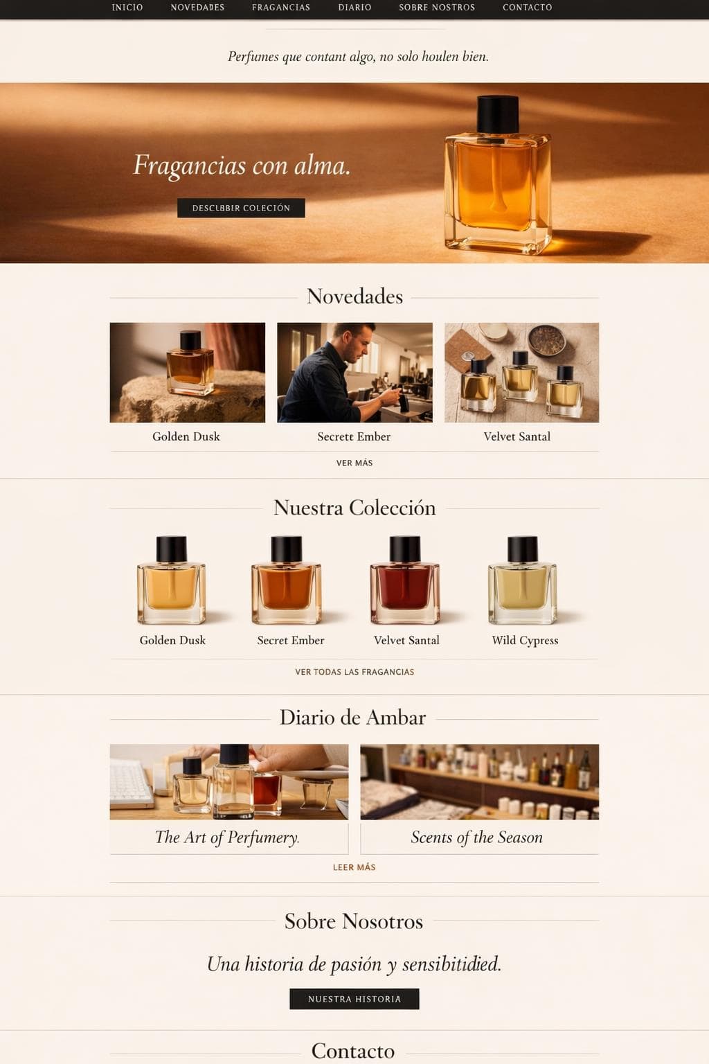 Ambar Lento — vista previa del theme
