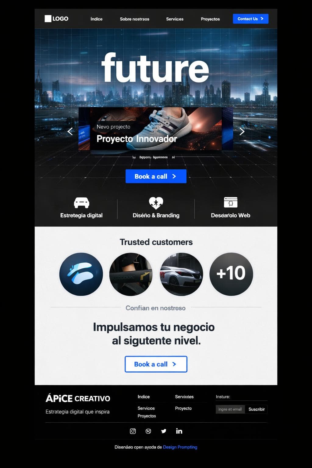Ápice Creativo — vista previa del theme