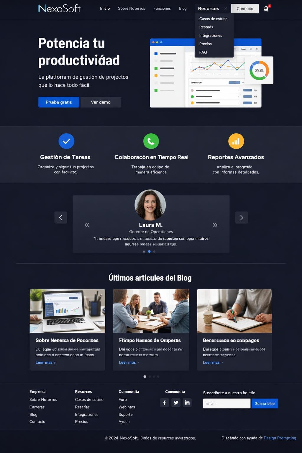 App Éter — vista previa del theme