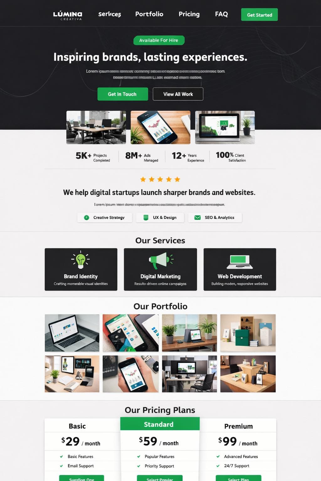 App Lúmina — vista previa del theme