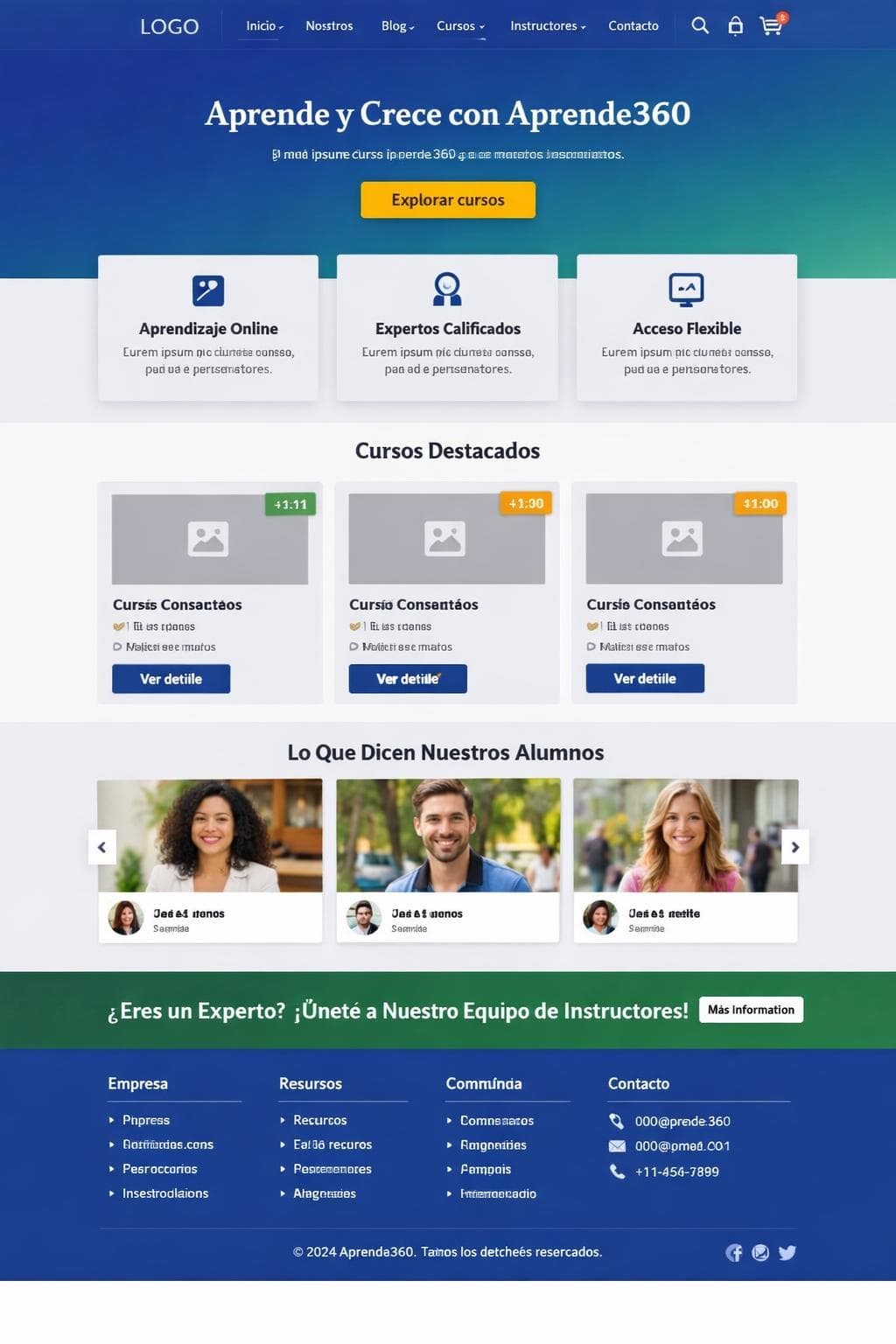 Aprende360 — vista previa del theme