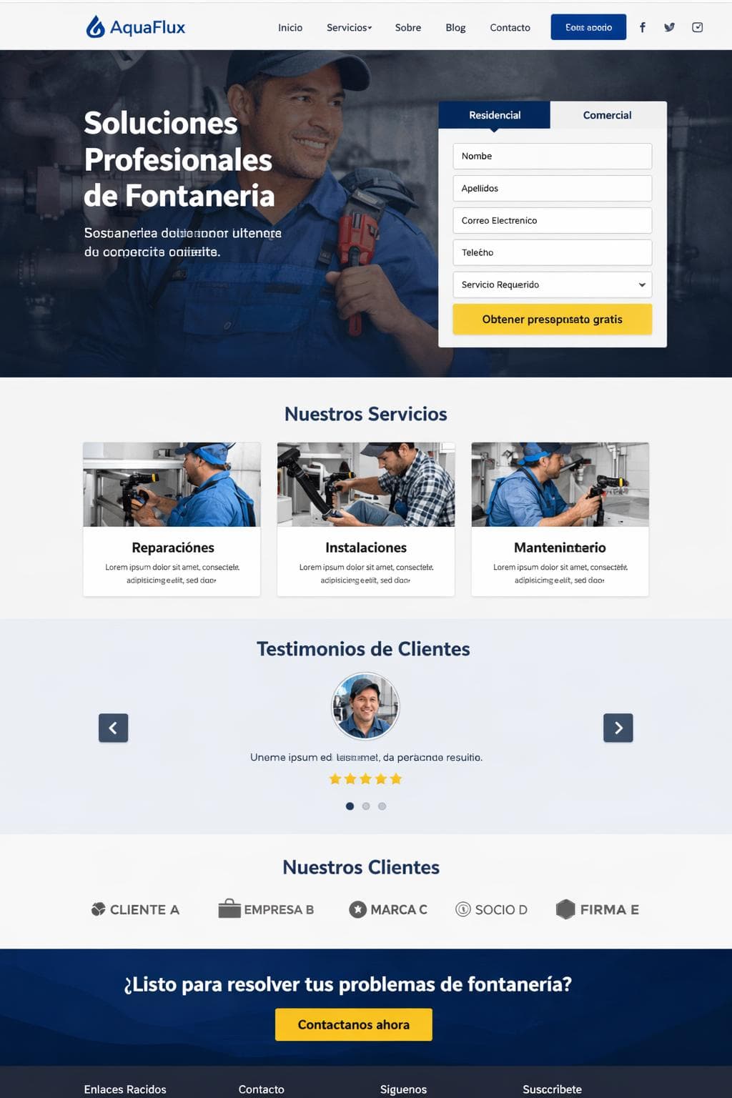 AquaFlux — vista previa del theme