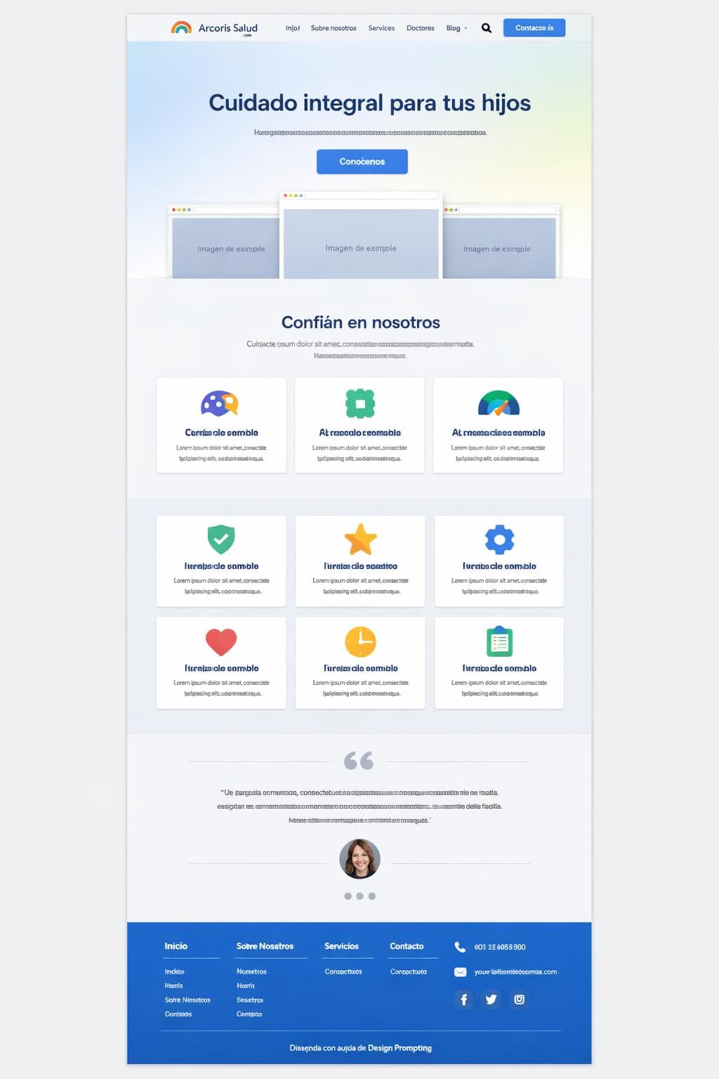 Arcoíris Salud — vista previa del theme