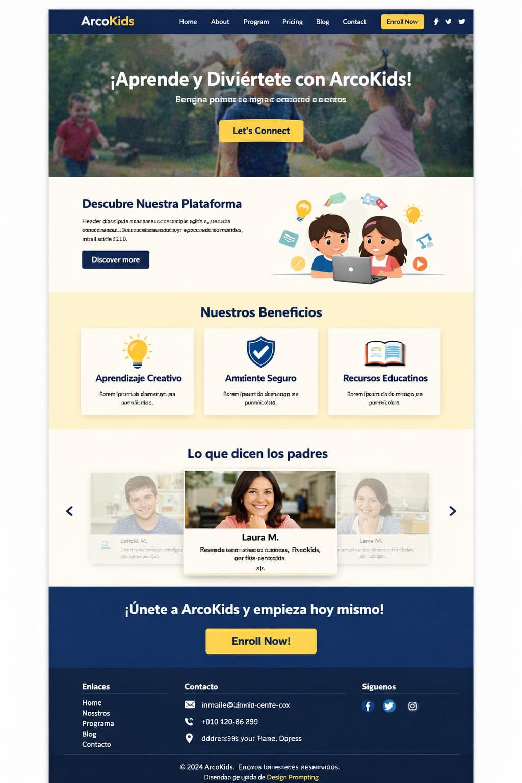 ArcoKids — vista previa del theme