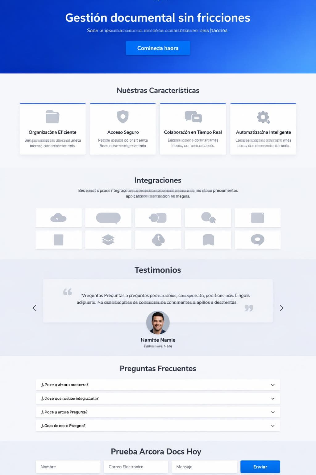 Arcora Docs — vista previa del theme