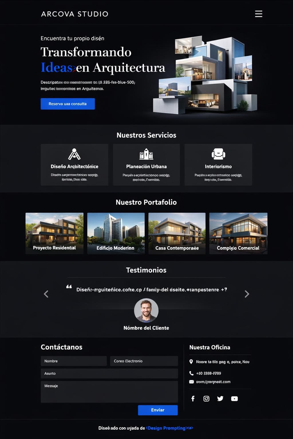 Arcova Studio — vista previa del theme