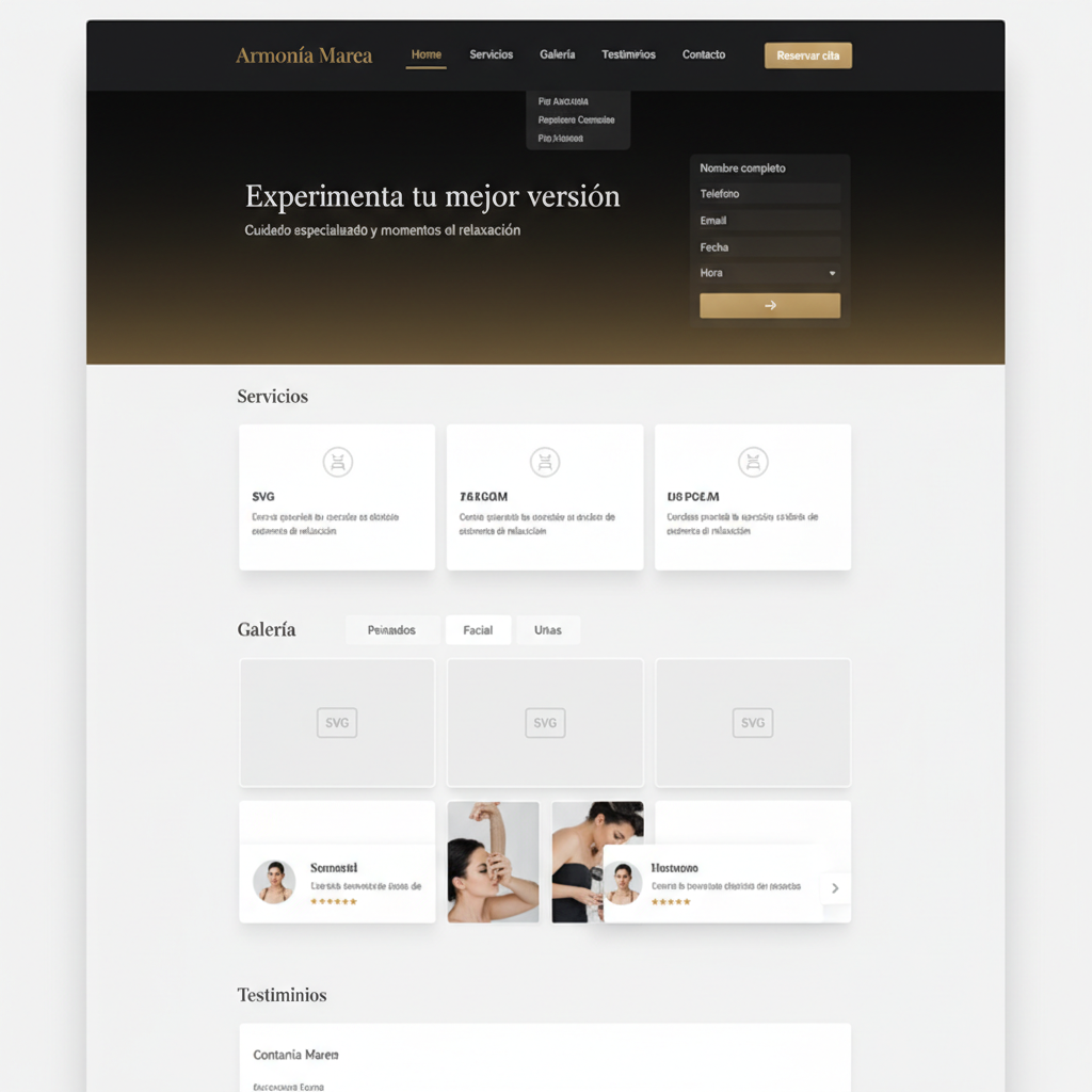 Armonía Marea — vista previa del theme