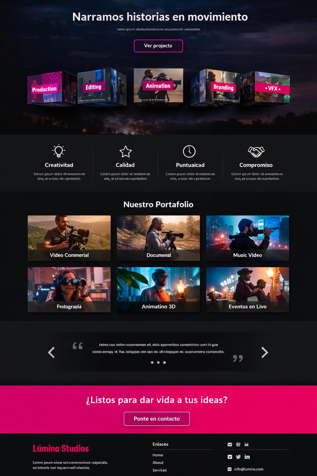 Armonía Neon — vista previa del theme