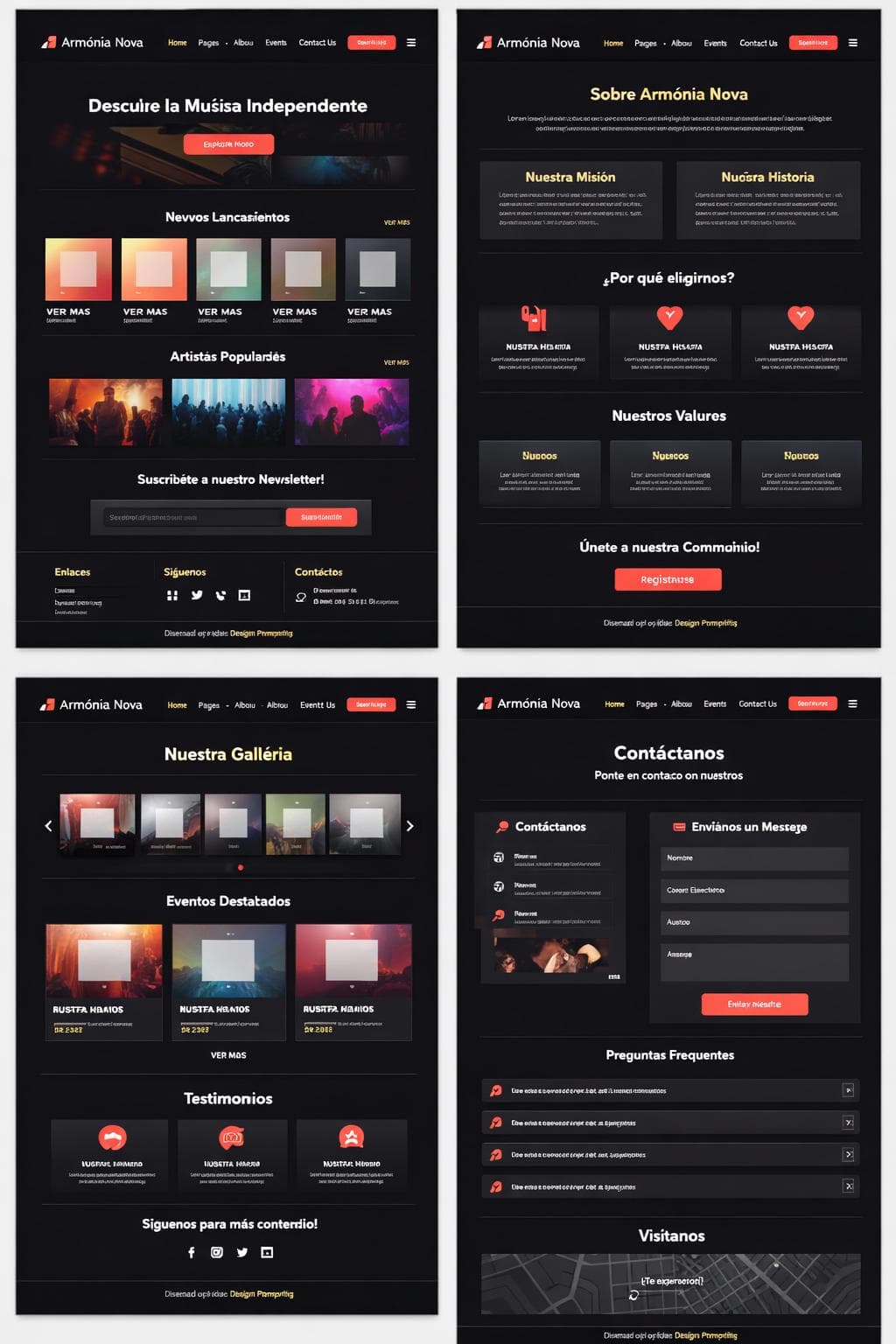 Armonía Nova — vista previa del theme