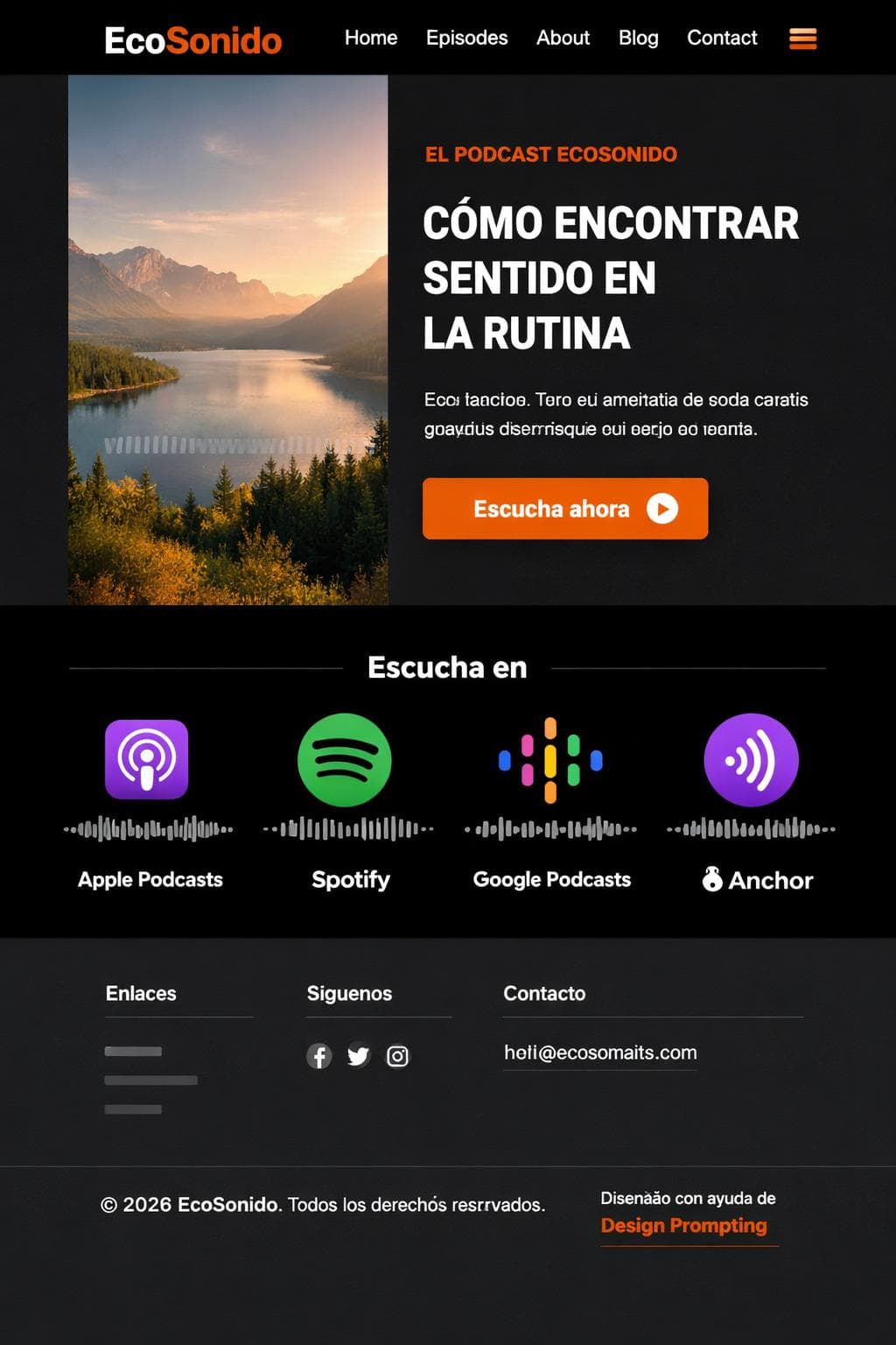 Armonía Orion — vista previa del theme