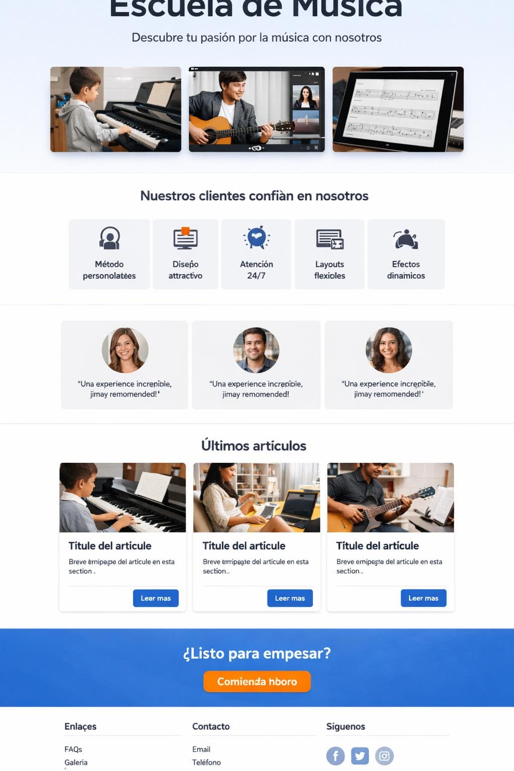 Armonía Studios — vista previa del theme