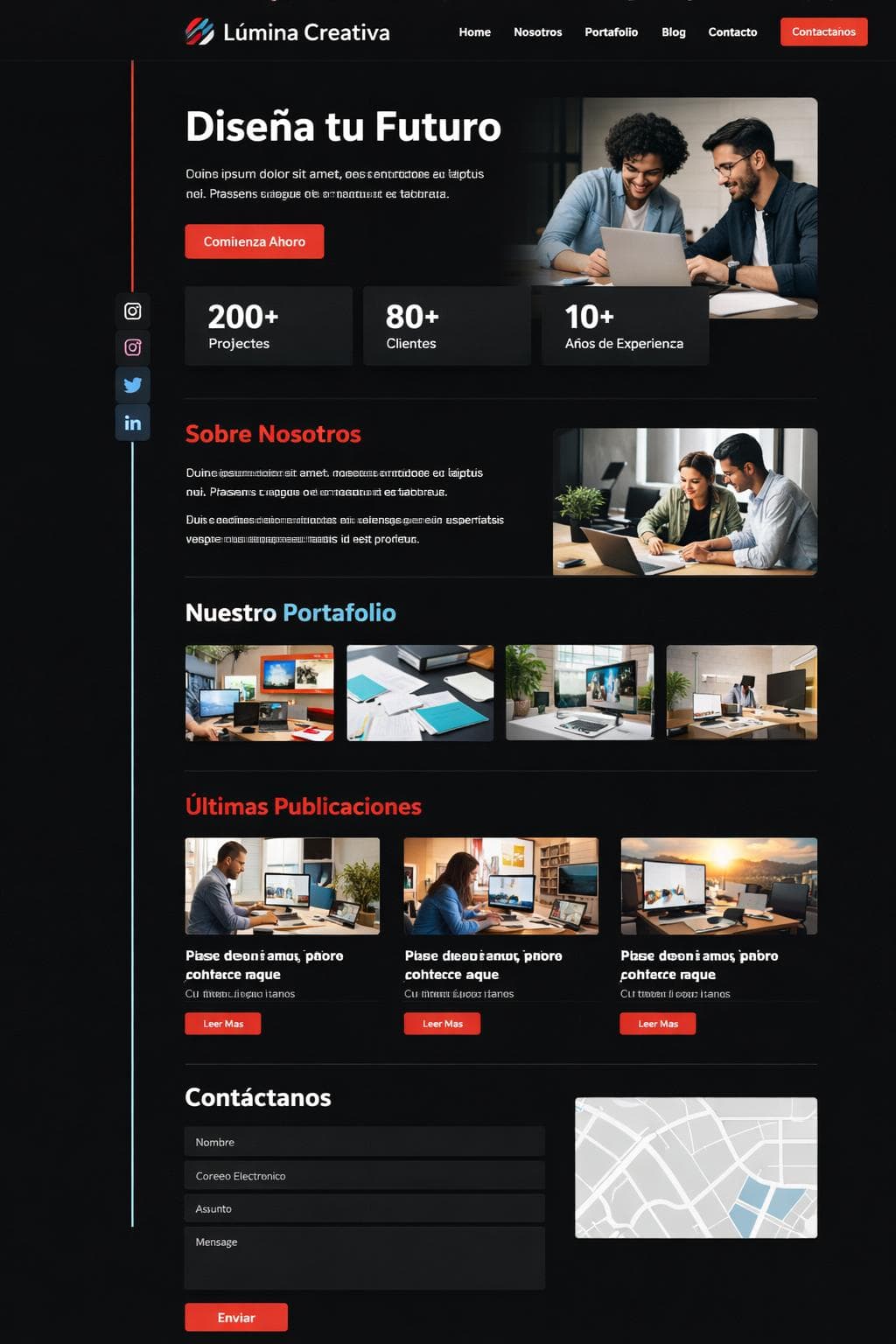 Arquitectos Lúmina — vista previa del theme
