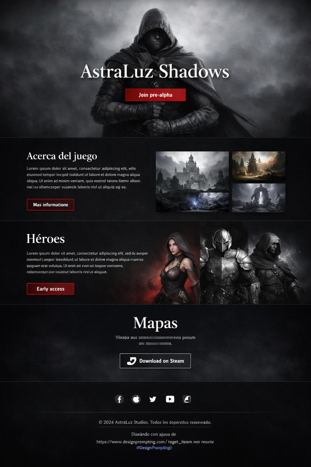 AstraLuz Studios — vista previa del theme