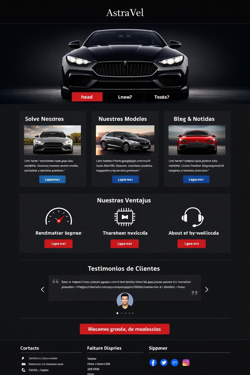 AstraVel — vista previa del theme