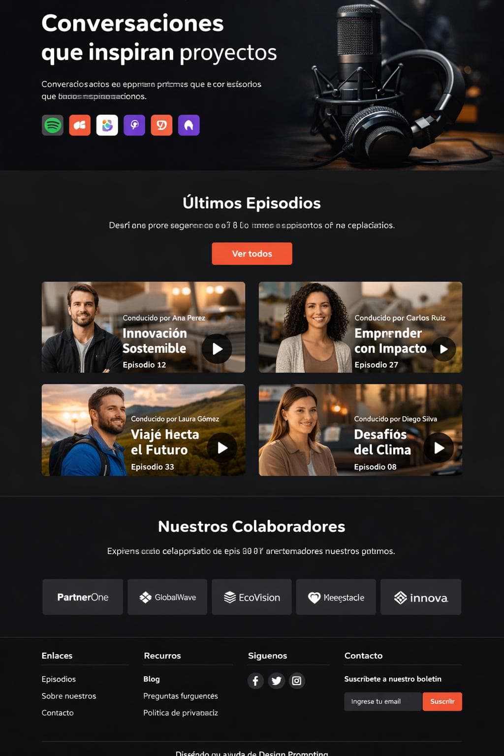 Audio Aurora — vista previa del theme