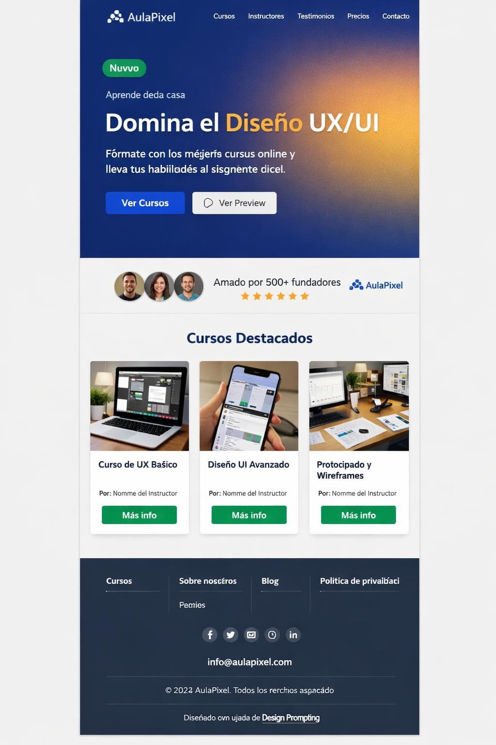 AulaPixel — vista previa del theme