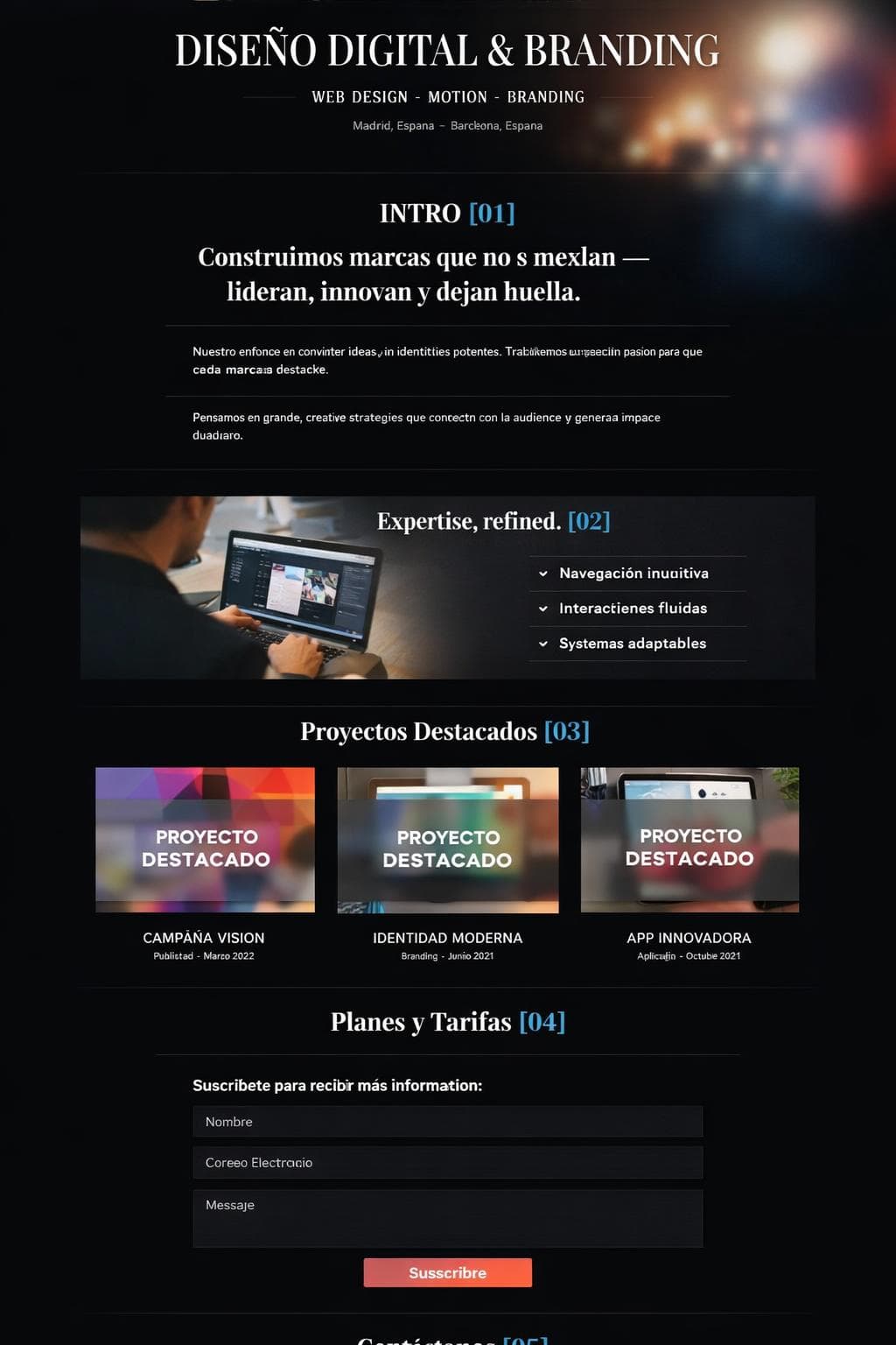 Áurea Creativa — vista previa del theme