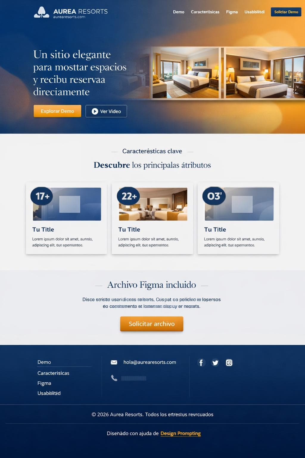 Aurea Resorts — vista previa del theme