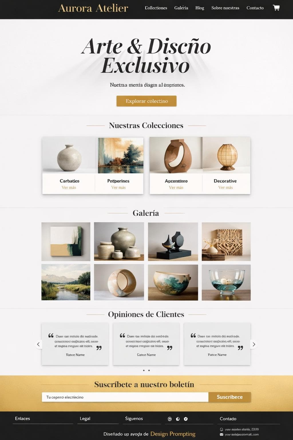 Aurora Atelier — vista previa del theme
