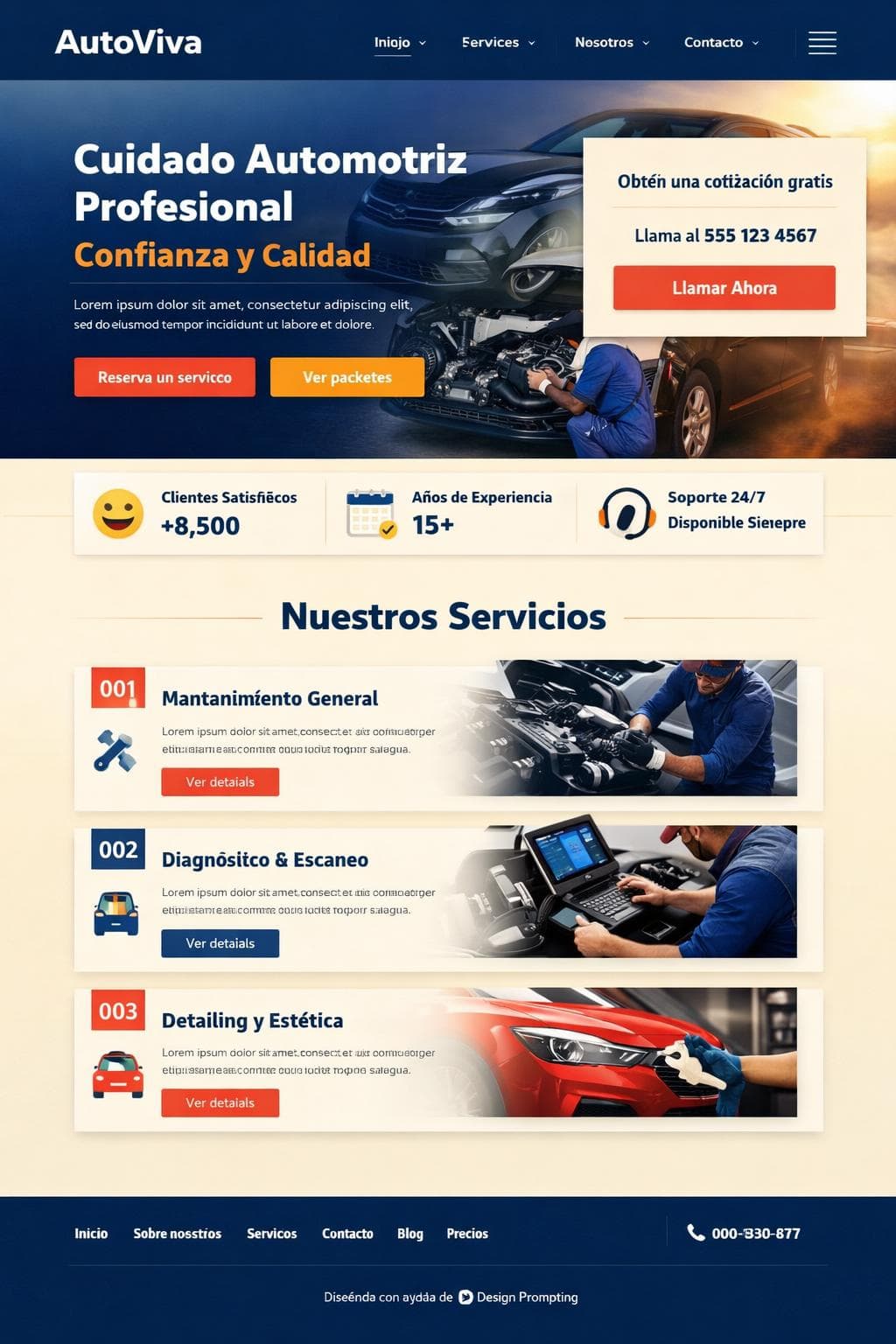 AutoViva — vista previa del theme