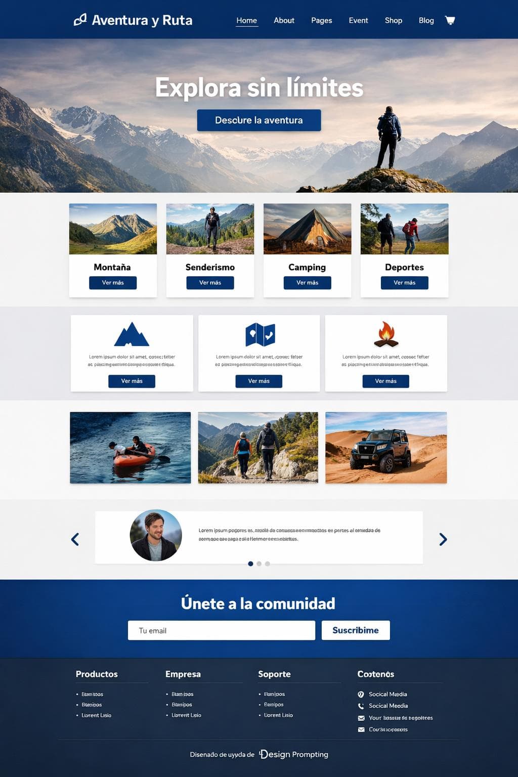 Aventura y Ruta — vista previa del theme