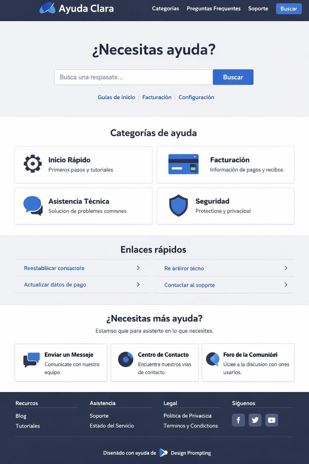 Ayuda Clara — vista previa del theme