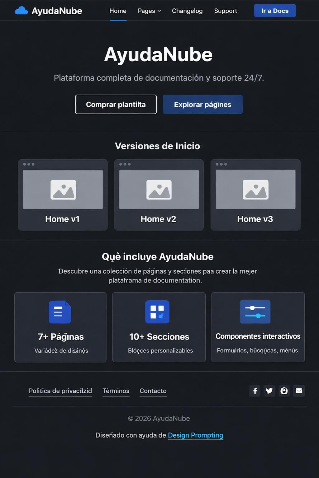 AyudaNube — vista previa del theme