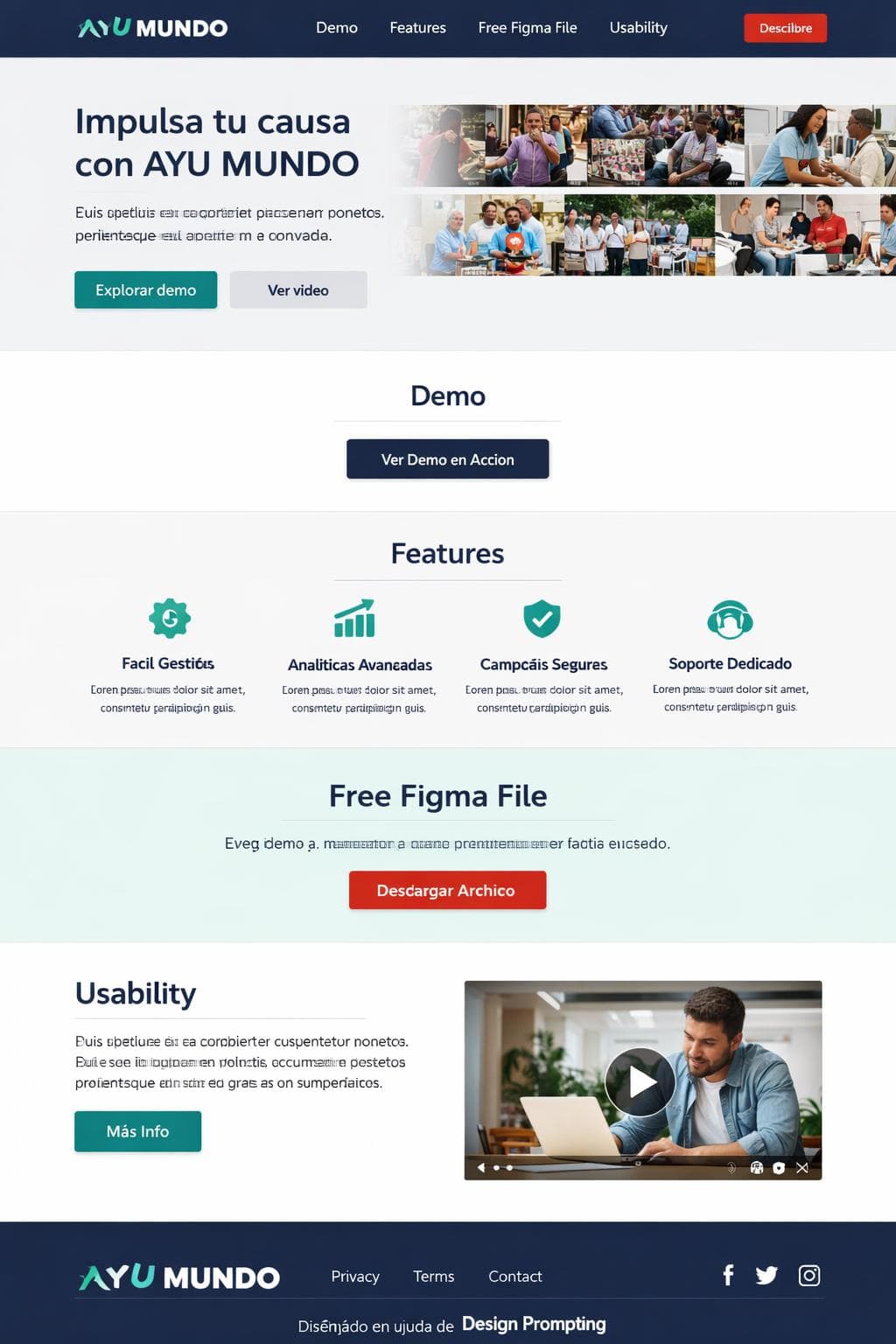 AyuMundo — vista previa del theme