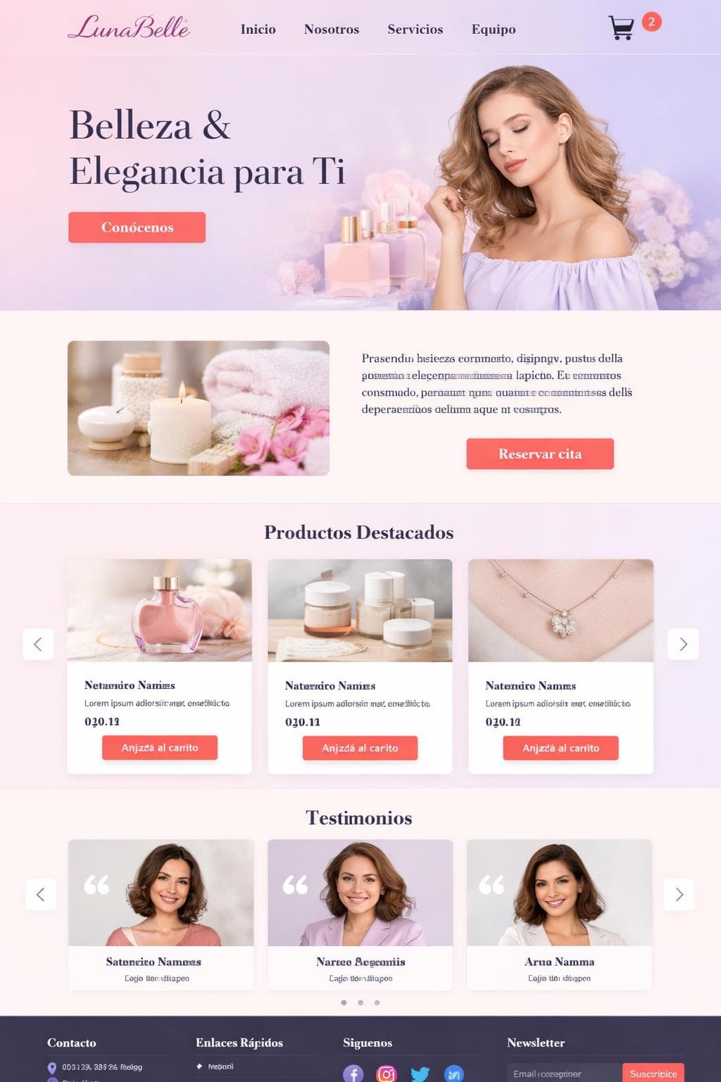 Belleza Brisa — vista previa del theme