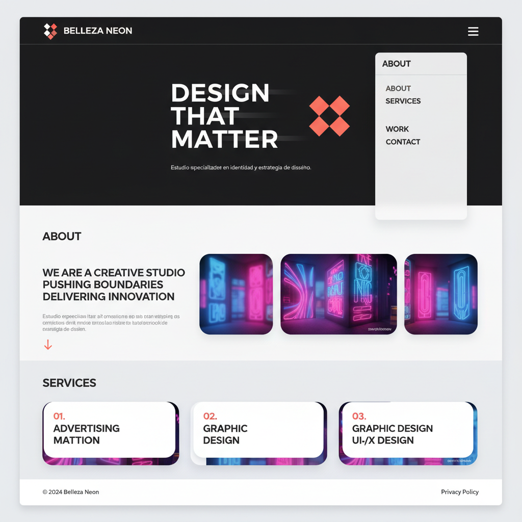 Belleza Neon — vista previa del theme